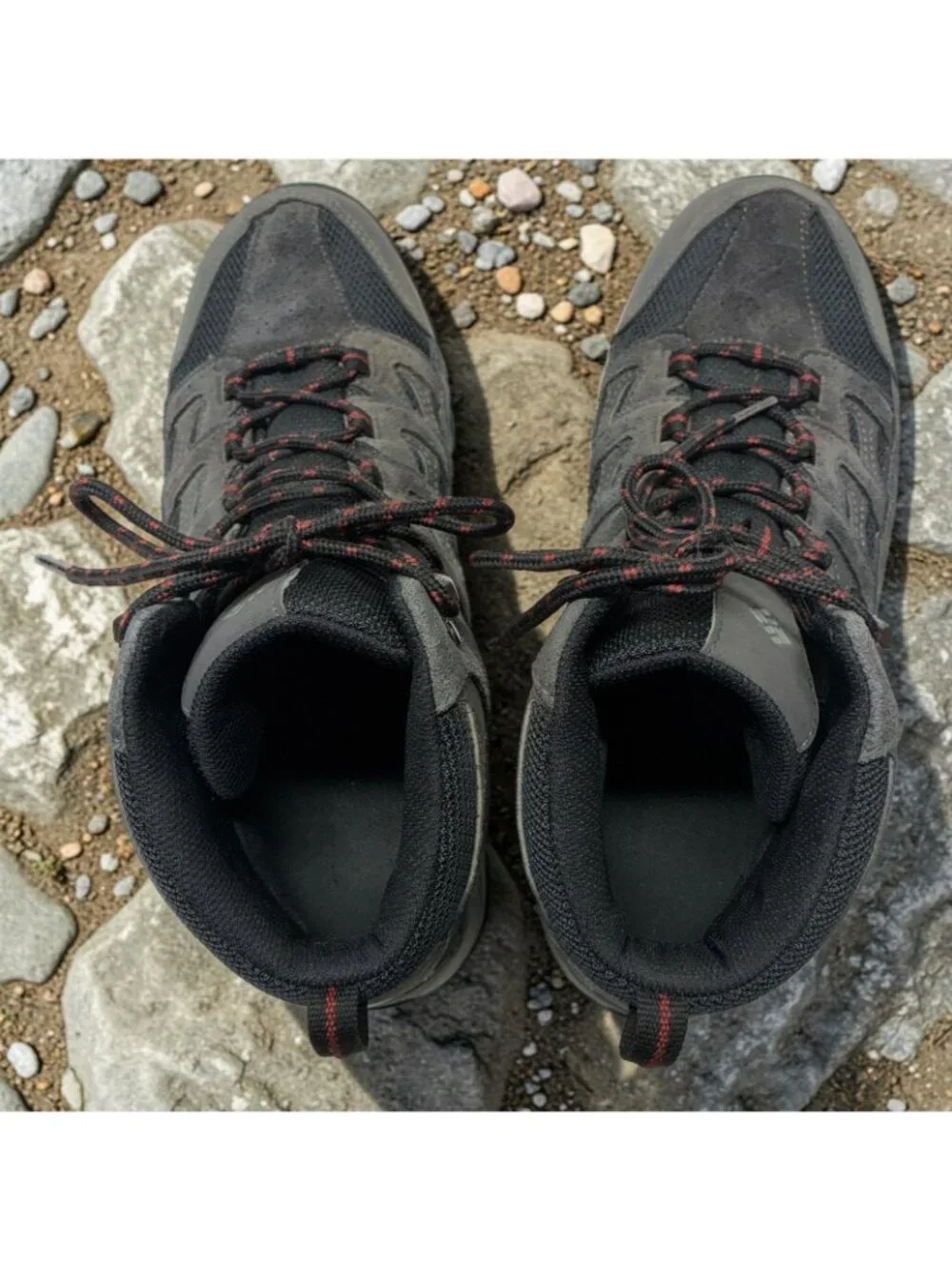 Columbia Mens 10.5 Hiking Boots Leather Black